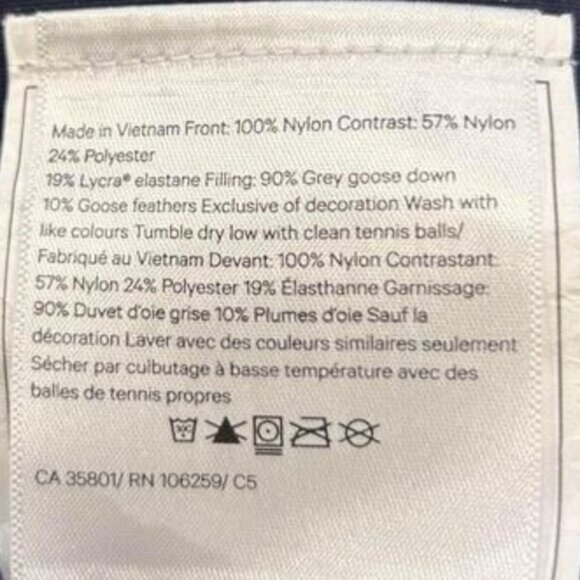 Lululemon Goose Down Puffer Sweater Navy Blue Size 4 Crew Neck - Picture 8 of 11